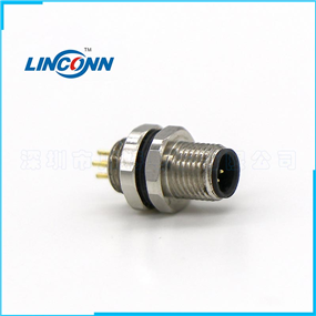 后鎖焊線式公頭M5插座